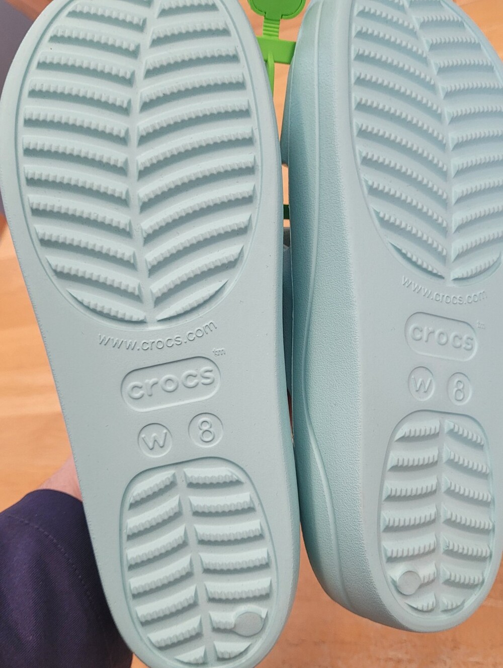 Crocs Baya Platform Sandal Pure Water Aqua Blue Green Size 8 EU38-39 New - Picture 5 of 8
